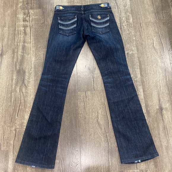 Guess Premium jeans. Dark blue with gold accents. Size 27 - Picture 3 of 5